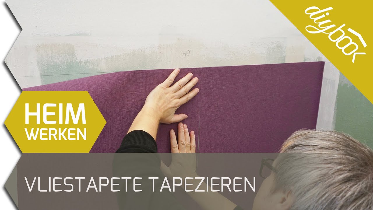Vliestapete tapezieren - Zwei Farben ohne Rapport