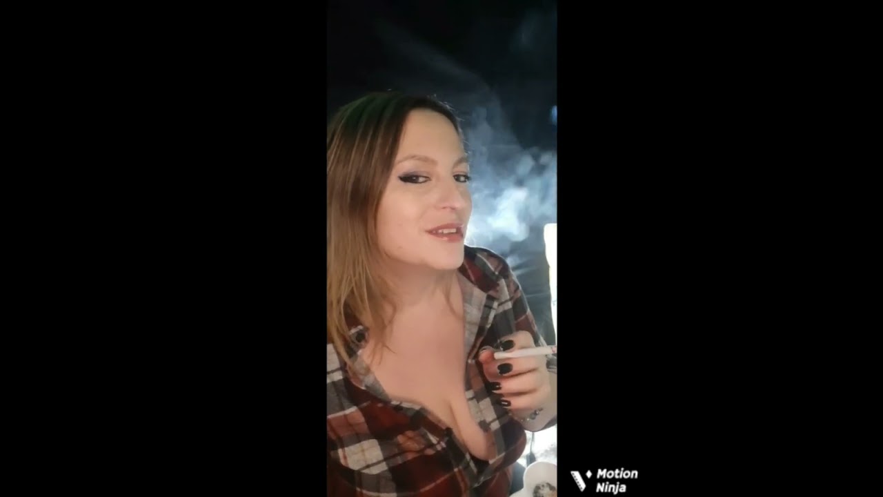 residual exhales and exhaling while talking, lots of smoke, Marlboro 100 #smokingfetish