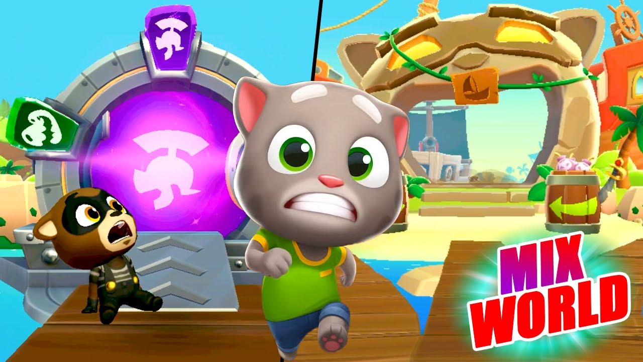 Talking Tom Time Rush 🚀 Mix Worlds Gameplay ┃ Fun Races & Unlocks 🦝