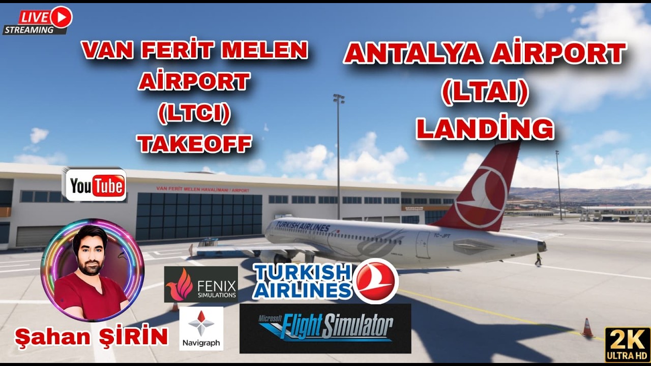 Microsoft Flight Simulator 2020 | Van Airport ✈ Antalya Airport  Gerçek Zamanlı Uçuş ✈️LVE