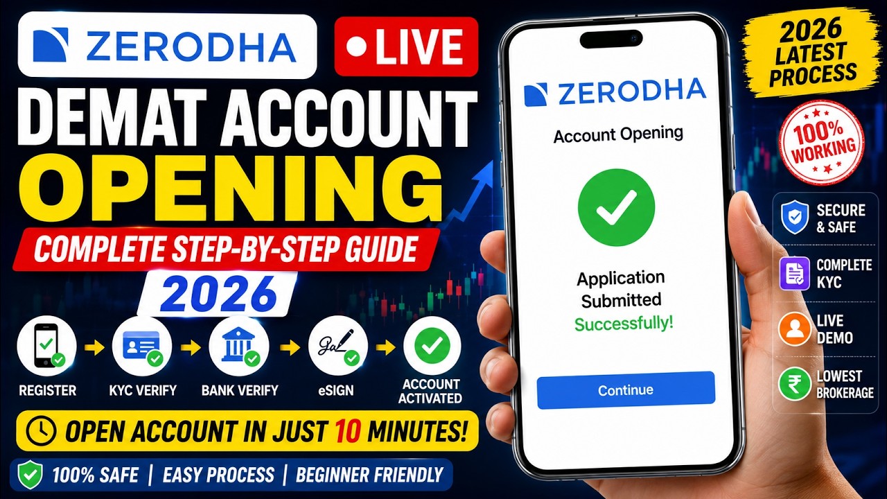 🚀 Open a Zerodha Demat Account LIVE | Complete Guide 2026 | Step-by-Step Tutorial