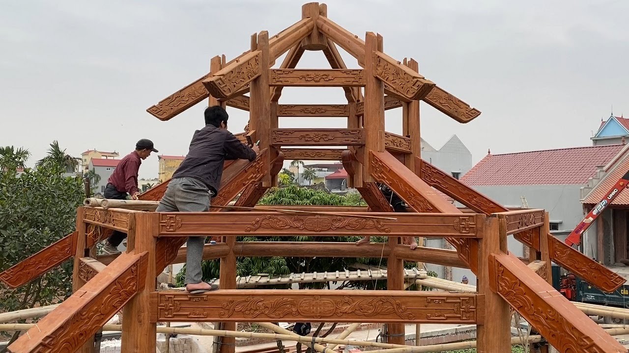 Amazing Methods Build Wooden House With Extremely Large Textures And Surely // Outdoor Relaxing Hut