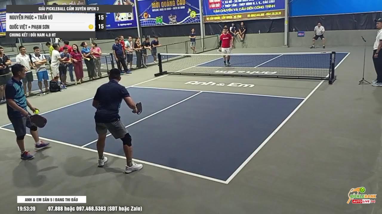 🔴 Quốc Việt + Phạm Sơn vs Nguyễn Phúc + Trần Vũ | Chung Kết Giải Pickleball Cẩm Xuyên Open 3