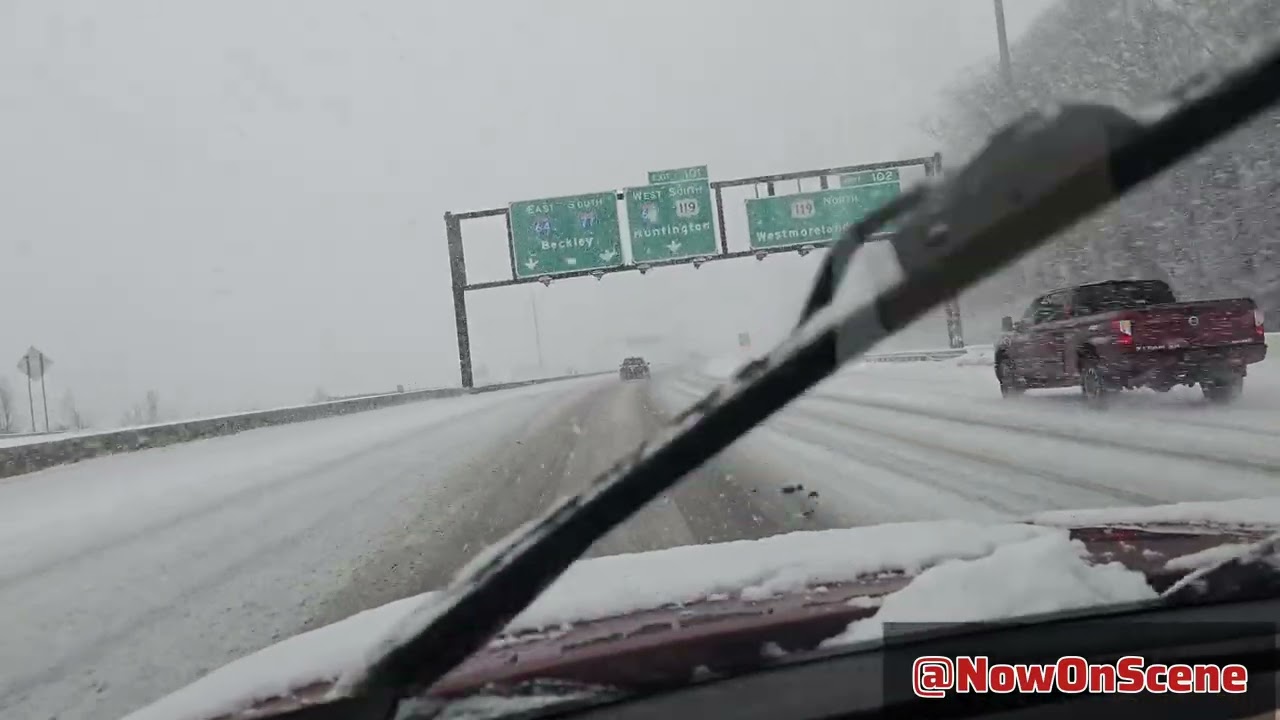 White out conditions in Charleston, WV. #Driving #WinterWeather #Snow #NewsCoverage