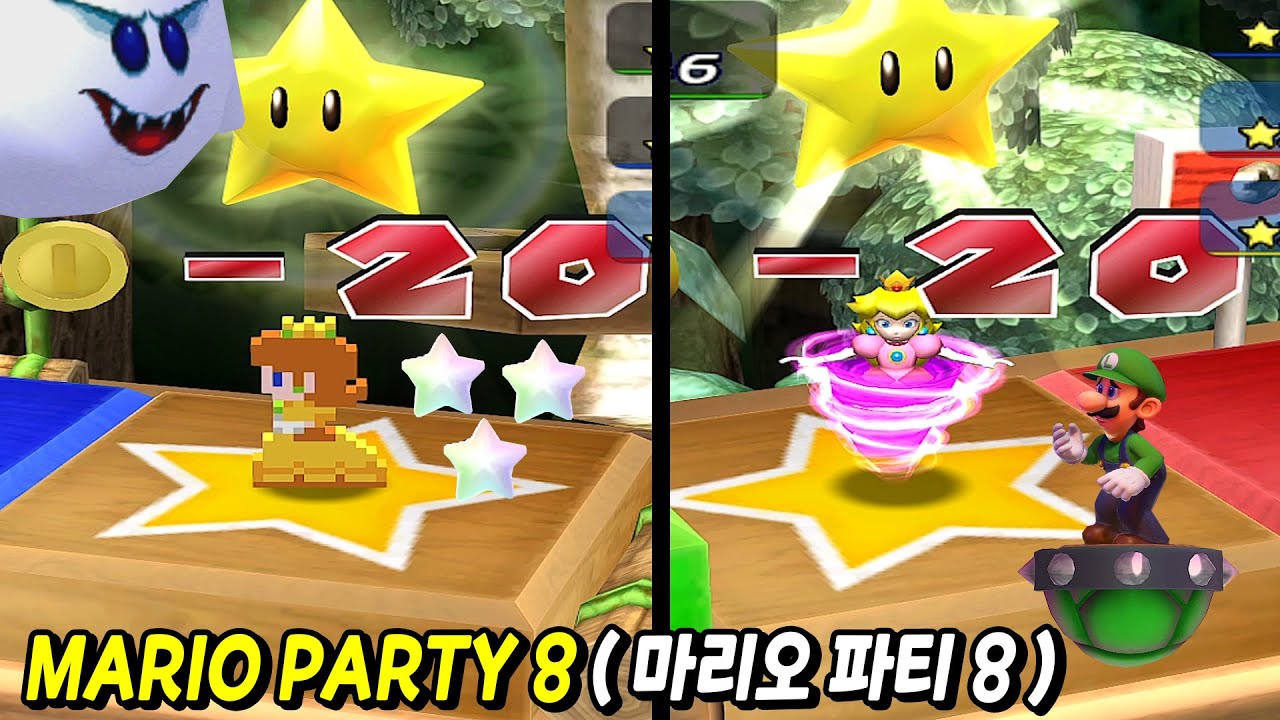 Mario Party 8 DK's Treetop Temple gameplay Mario Luigi Peach Daisy | I'm angry throughout the game