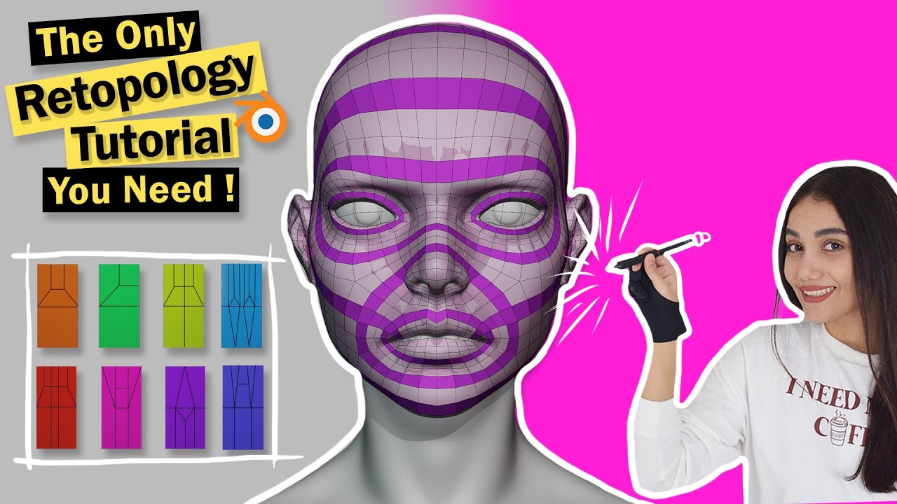 Use My EASY Method For Retopology In Blender !