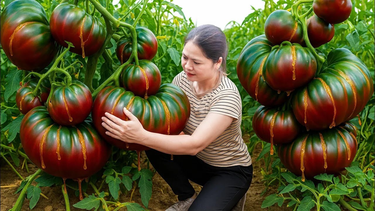 Harvesting Giant Wild Tomatoes - Stuffed Minced Meat, Cooking Spicy Sauce | Unique Forest Dish