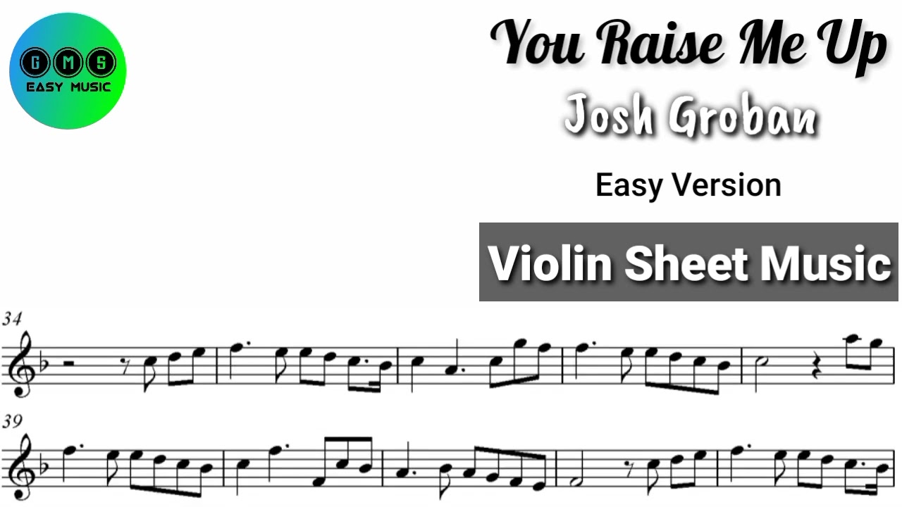 Free Sheet [Karaoke] You Raise Me Up - Josh Groban [Violin Sheet Music]