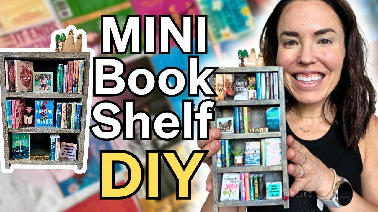 How to Make Tiny Books 📚 + Mini Bookshelf!