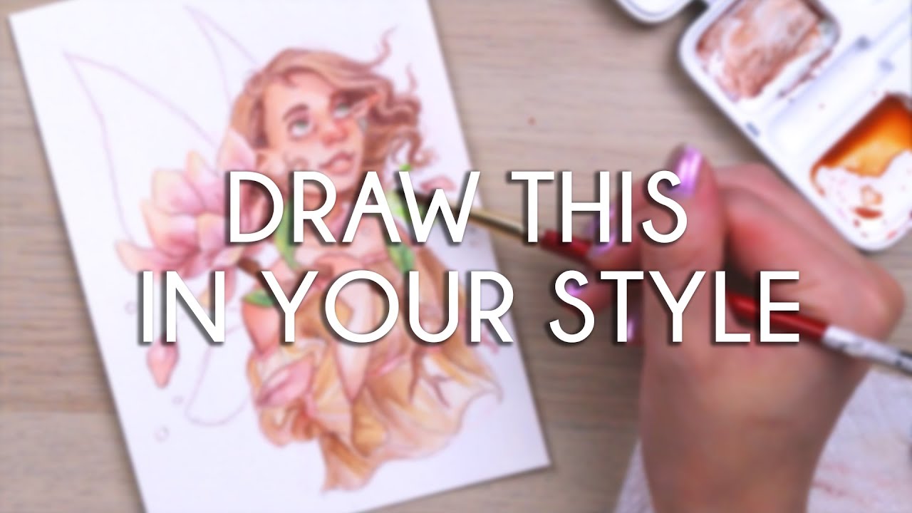 Draw This In Your Style CHALLENGE / Watercolor Draw with Me