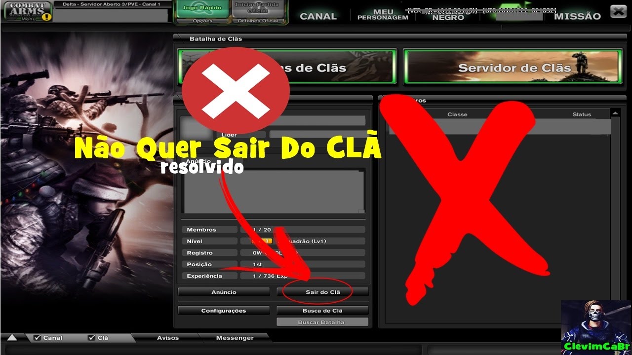 🔵 Como tirar Bug Não Sai e nem Extermina o Clã - Combat Arms