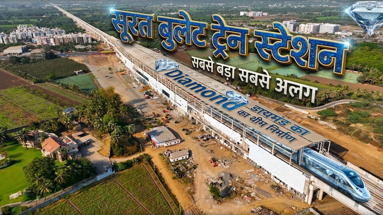 Surat Bullet Train Station सबसे बड़ा और सबसे अलग | 1 घंटे मे मुंबई या अहमदाबाद पहुंचेंगे लोग | Way4U
