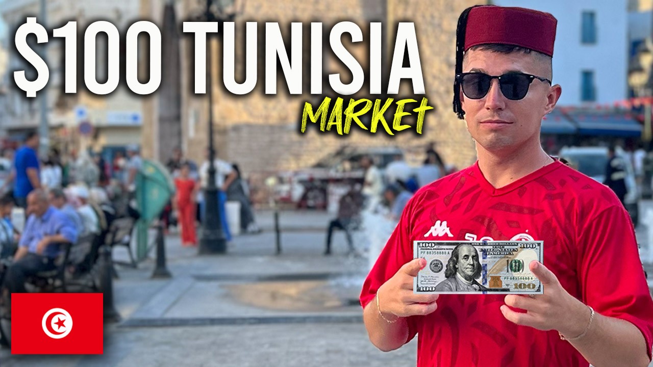 $100 Tunisian Market Hunt attempting to speak Arabic  🇹🇳