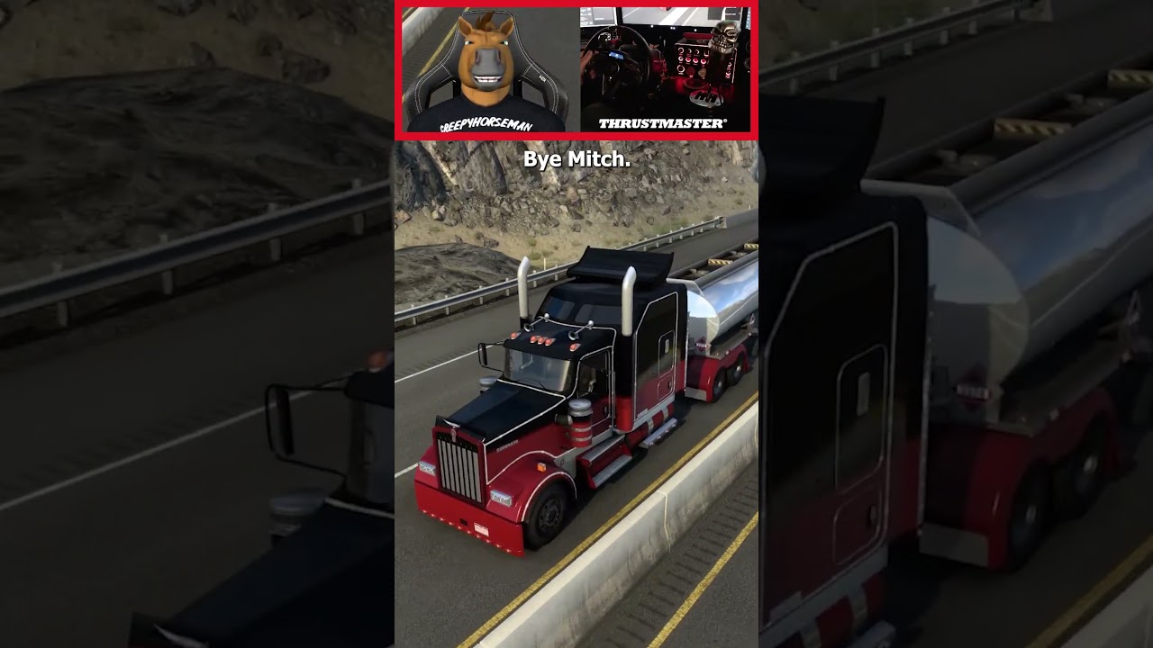 Dolphin diving! #ats #americantrucksimulator #creepyhorseman #thrustmaster #peterbilt #kenworth