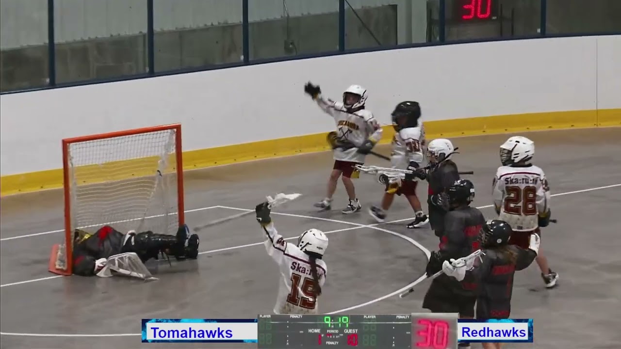 highlights tykes youth box lacrosse highlight goals D Tuscarora Tomahawks host Onondaga Redhawks