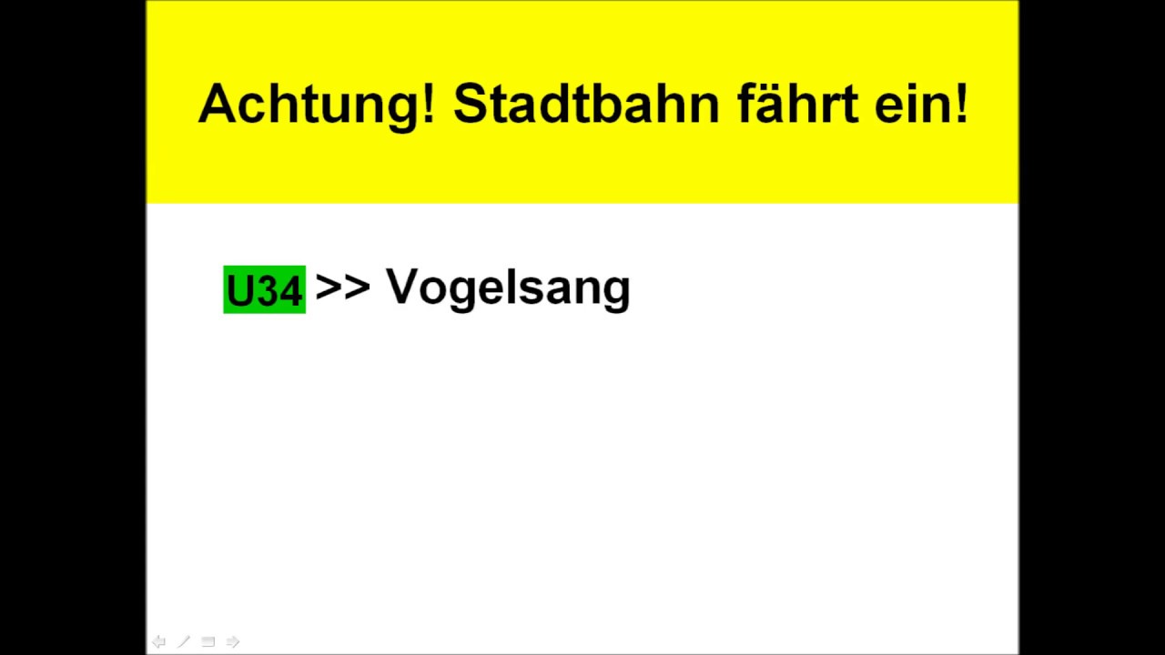 Achtung! Stadtbahn fährt ein! - Einfahrtsdurchsagen der Stuttgarter Stadtbahn