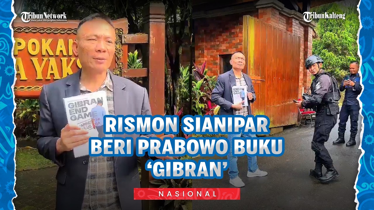Momen Rismon Sianipar ke Hambalang, Beri Prabowo Buku 'Gibran End Game' hingga Tantang Presiden