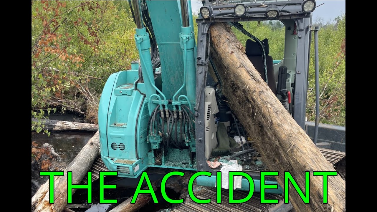 Horrific Excavator Accident. Subtitles
