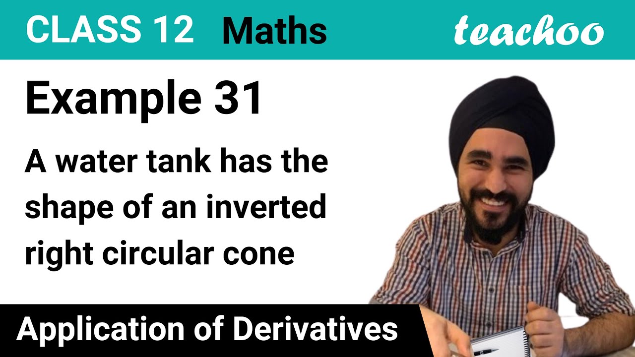 Example 31 - A water tank has shape of an inverted cone - Teachoo
