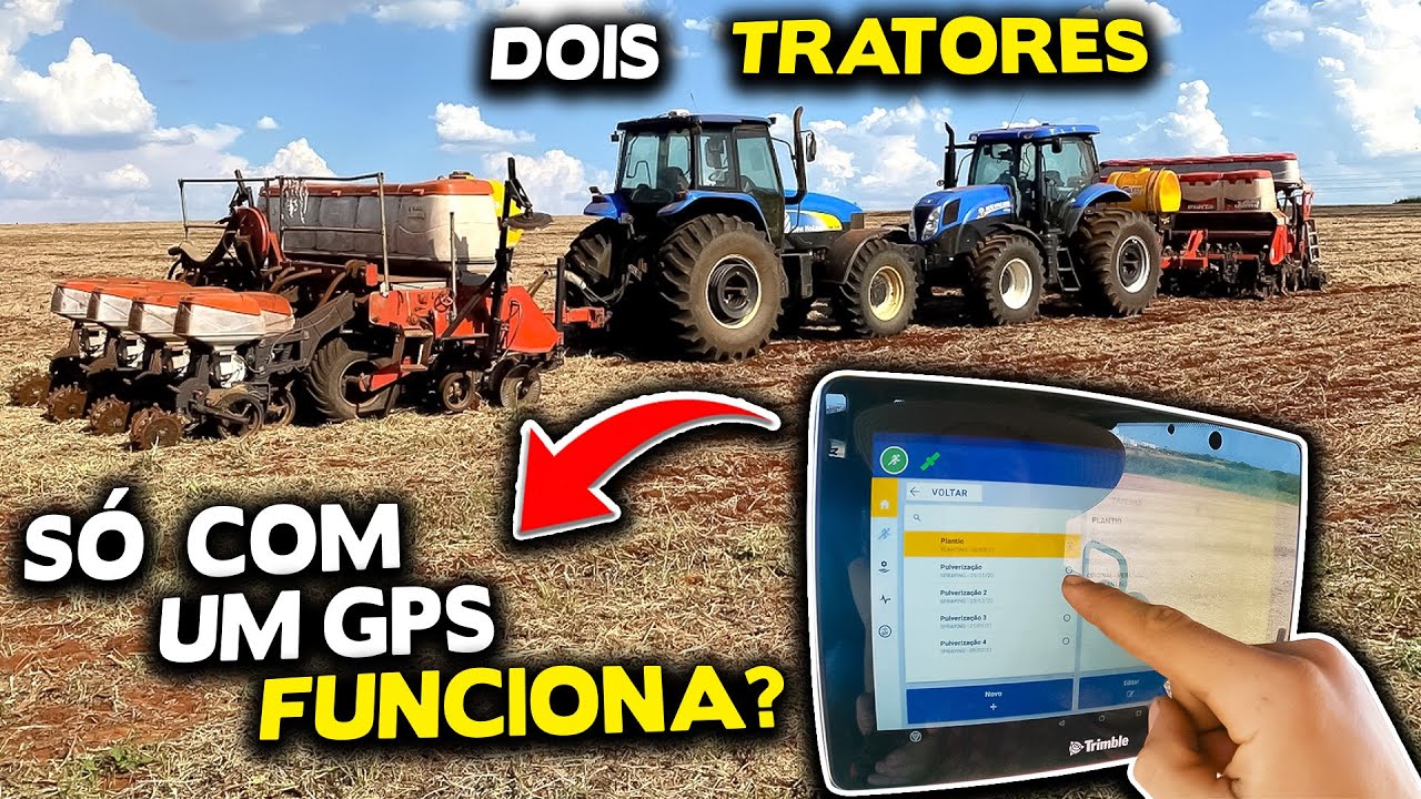 Plantio do Milho Safrinha Com DOIS Tratores e um GPS