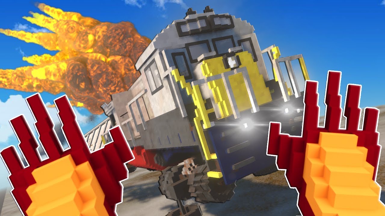 Destroying a Train with the NEW Iron Man Mod in Teardown!