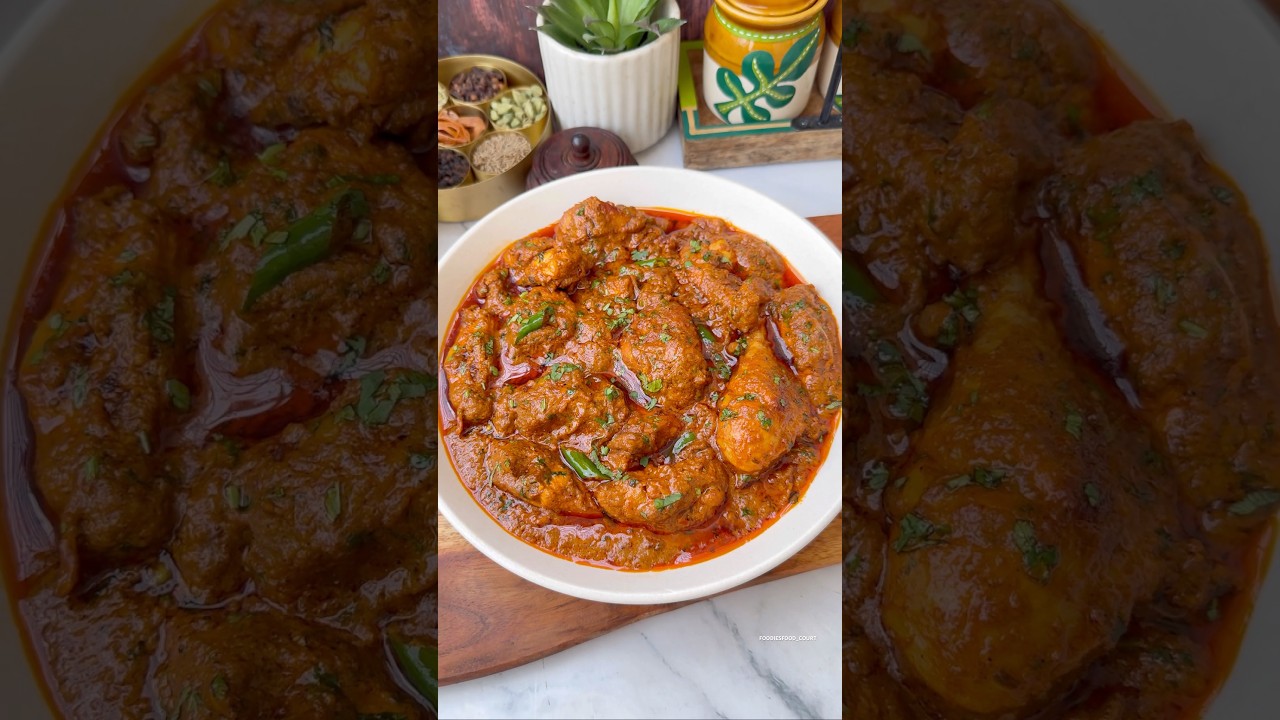 Mughlai Chicken Masala Recipe😍 #shorts #trending #chicken
