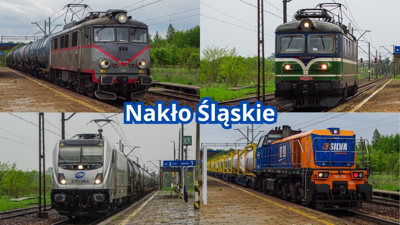 4E-004 HSL Polska, 15D-114 Silva Logistic System, Traxx DC3 Orion Rail Logistics i inni w Nakle Śl.