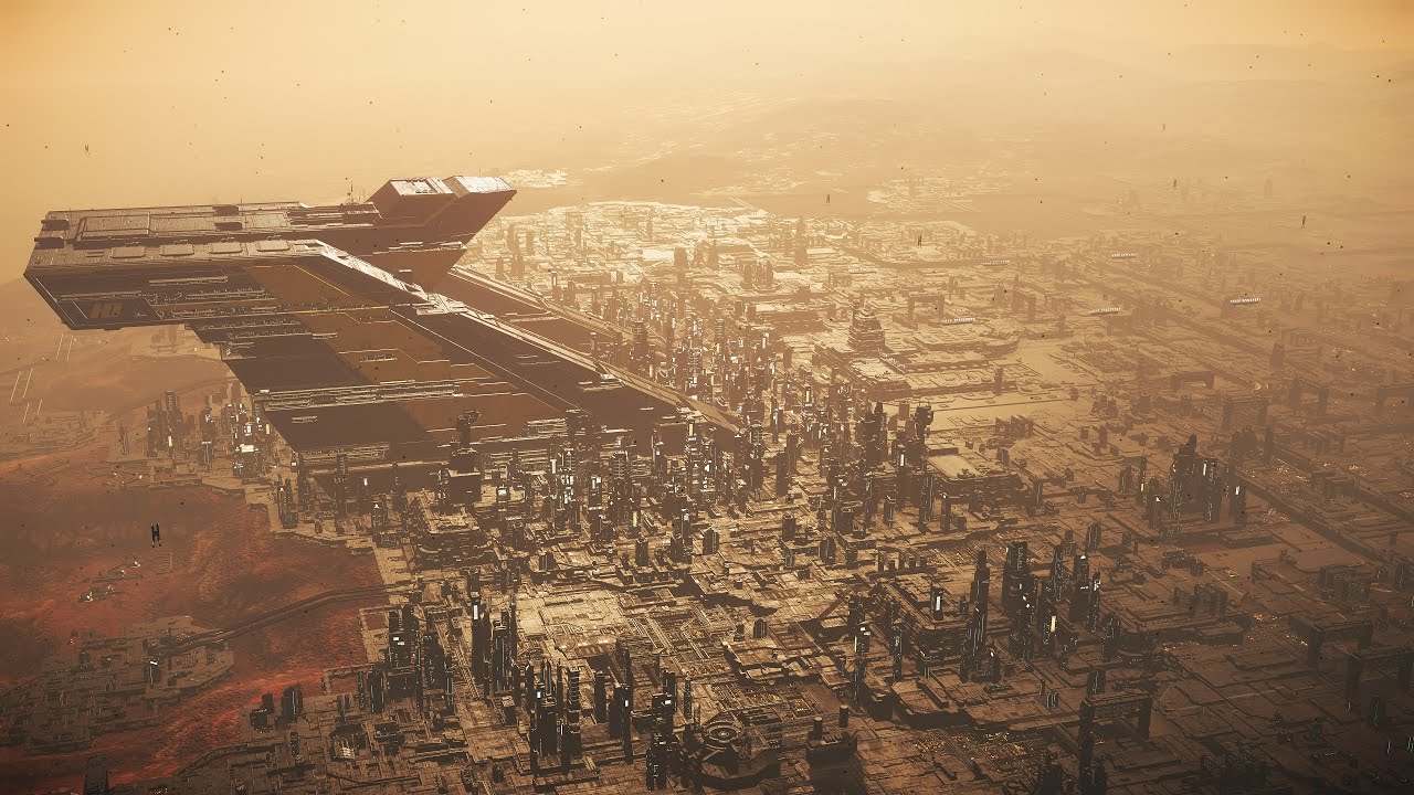 A Walk Around Lorville - Capital City on Planet Hurston - Star Citizen Alpha 3.9.1 gameplay
