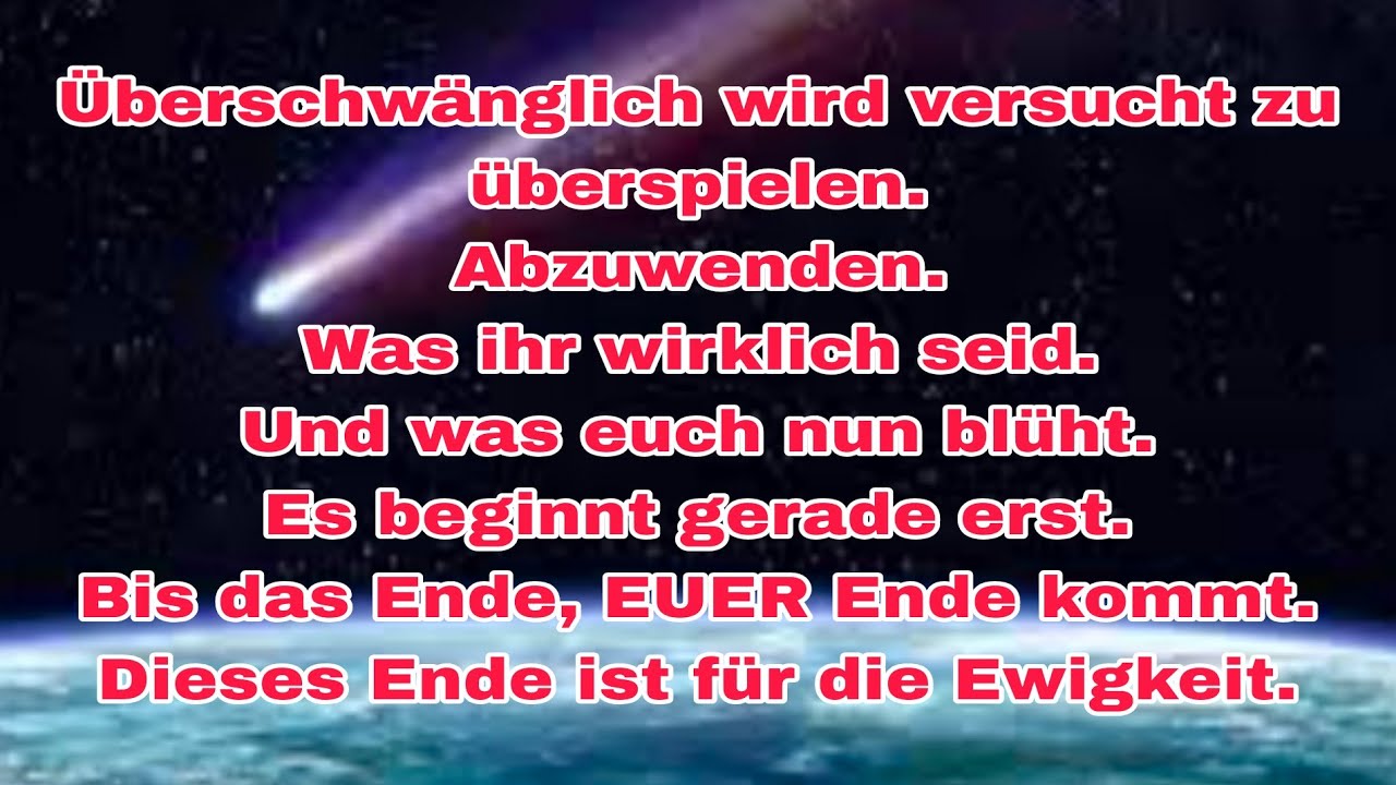 Jetzt rächt sich ALLES. Nun muss jeder Verantwortung für die eigenen Taten übernehmen.