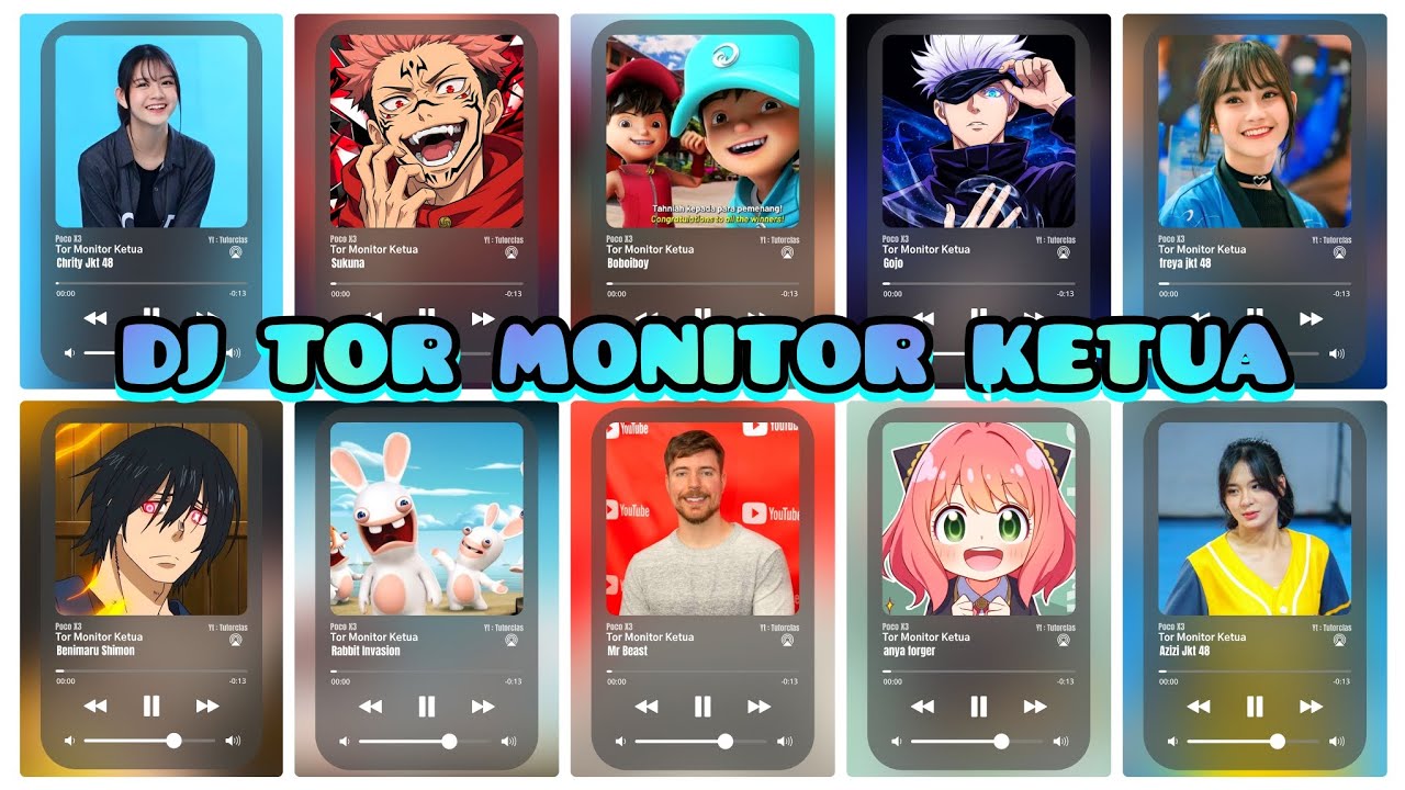 TOR MONITOR KETUA VERSI - Mr Best, Sukuna, Anya, Rabbit, Freya, Christy, Benimaru, Gojo, Boboiboy