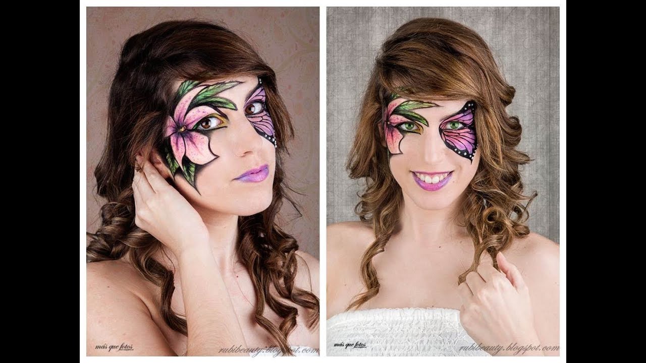 Maquillaje Fantasía | Mariposa y flor (Butterfly & Flower Fantasy Makeup)