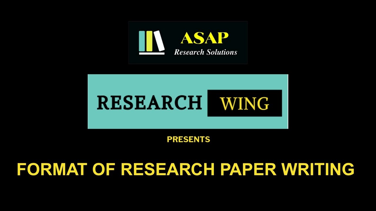 Format of Research Paper Writing
