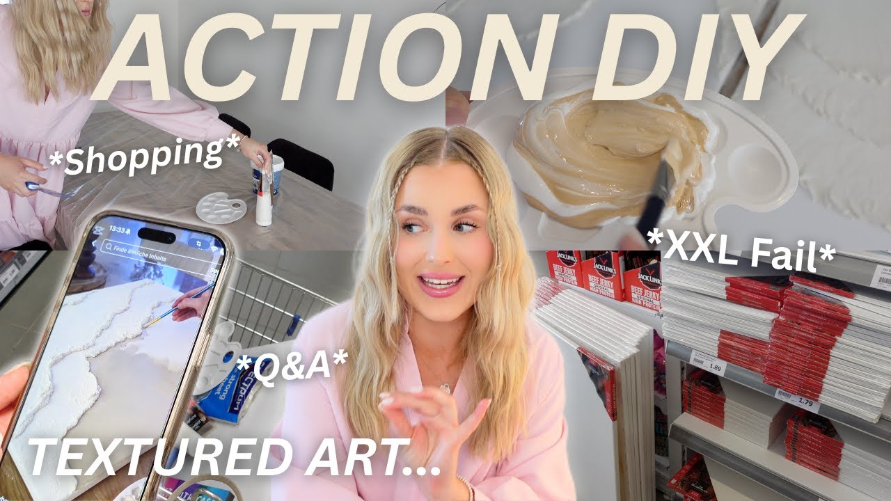 ACTION DIY *textured art* 🎨 | Shopping, Zusammen malen, Q&A + XXL FAIL 😭