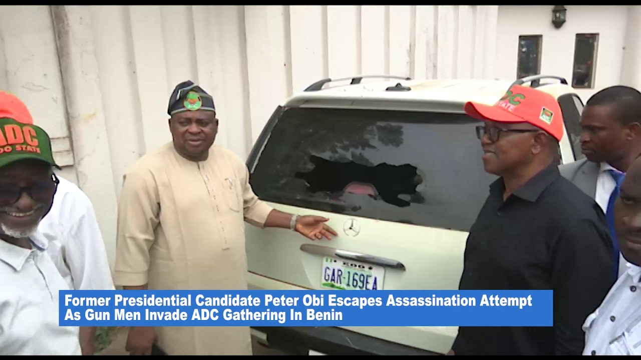 Peter Obi Escapes Assassination Attempt As Gun Men Invade ADC Gathering In Benin