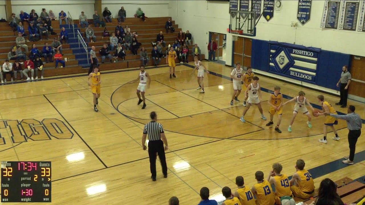 Peshtigo vs. Oconto High School Boys JV JV Mens' Basketball