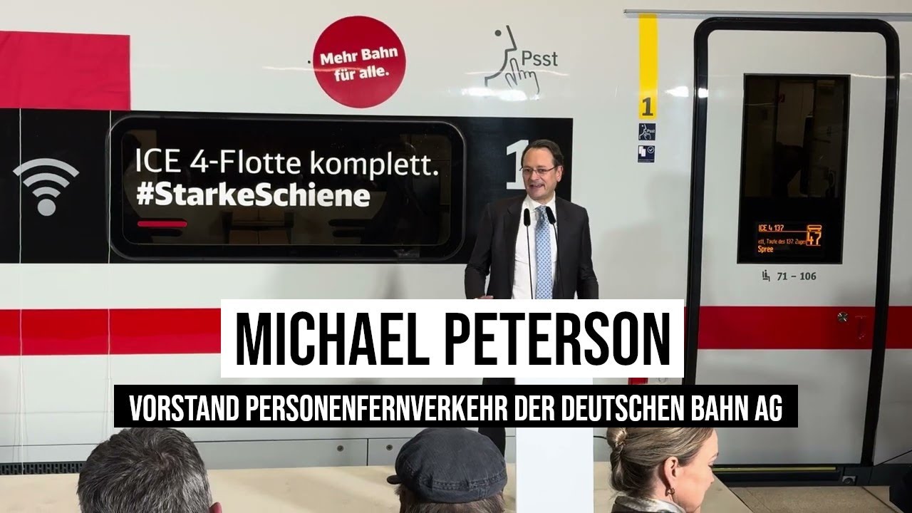 19.03.2024 Berlin Michael Peterson, Vorstand Personenfernverkehr der Deutschen Bahn AG, zum ICE 4