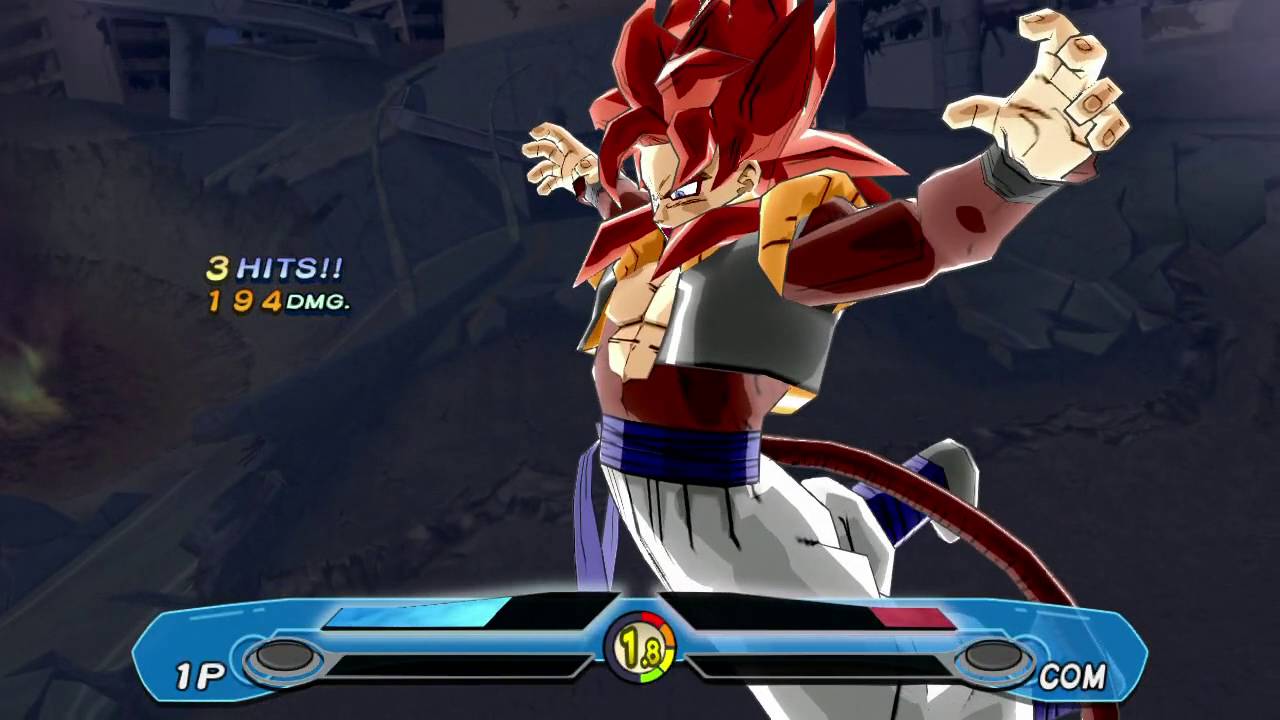 ドラゴンボールZ3 HD 孫悟空（超サイヤ人４ゴジータ）VS超一星龍