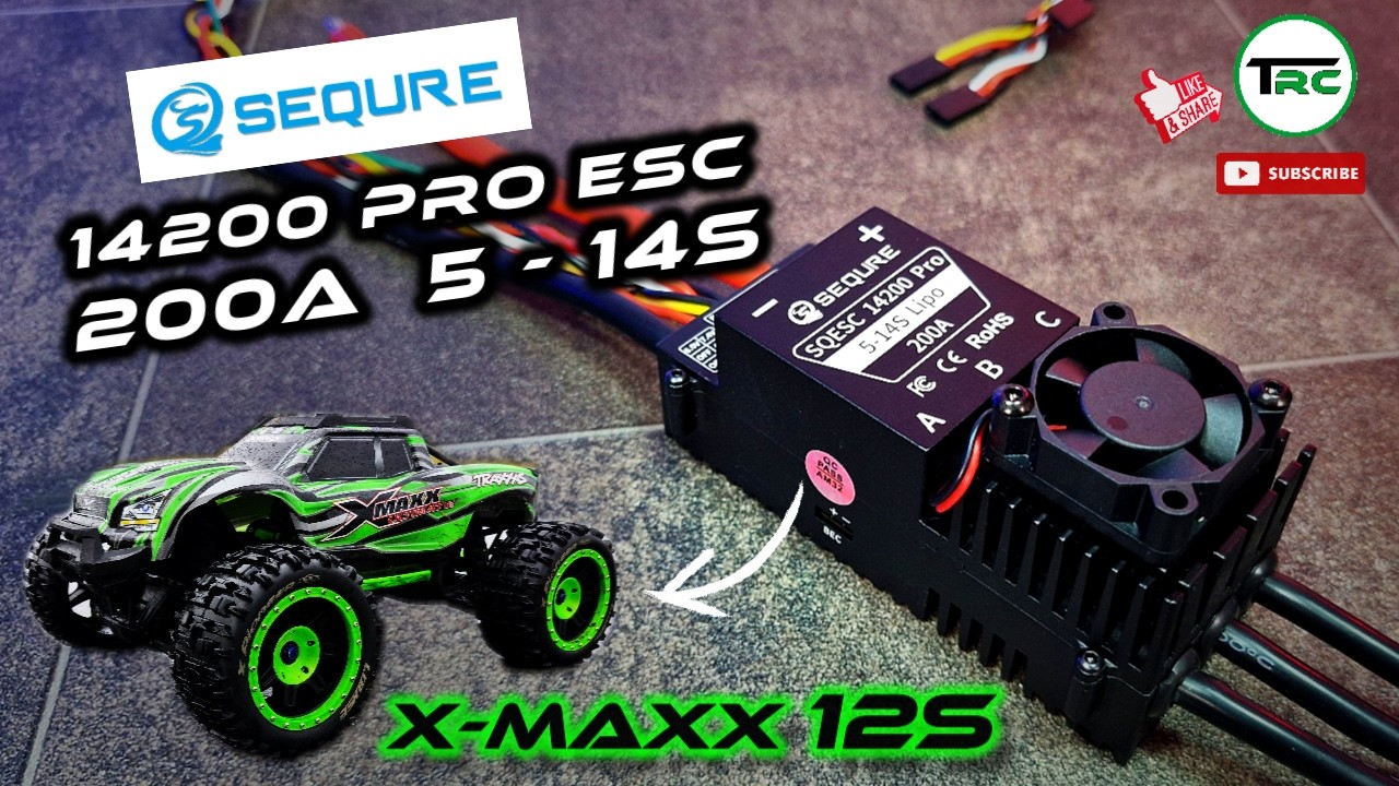 Sequre 14200 Pro 14S 200A Brushless ESC - Erster Test im X-MAXX mit 12S 🤯