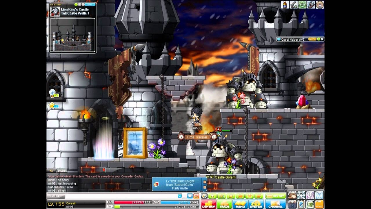 GMS Maplestory Corsair lvl155 at Lion Heart Castle (LHC) game play