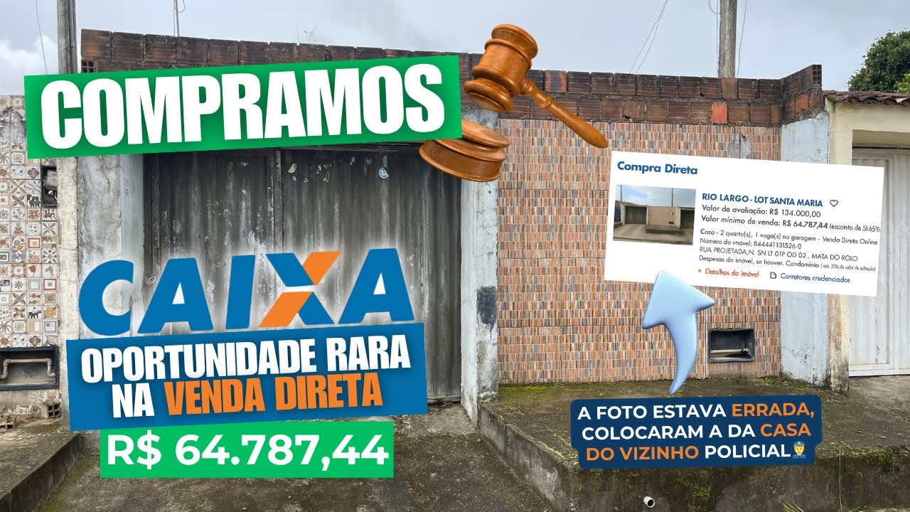 Compramos por 64 mil um imóvel desocupado por causa de um ERRO da Caixa! (Venda Direta na Prática)