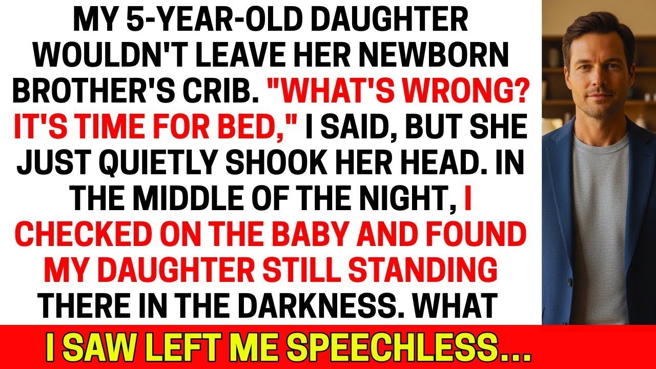 My 5 year old daughter wouldn't leave her baby brother's side, then I saw what she meant...