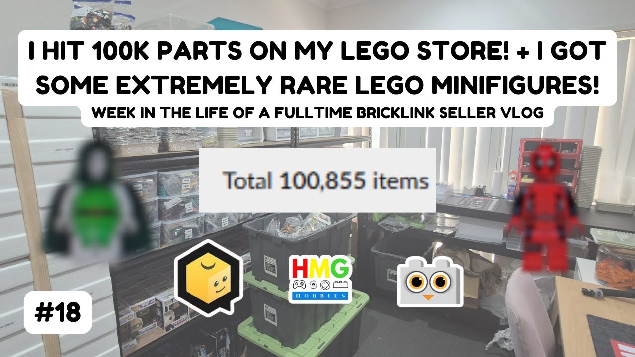 I HIT 100K PARTS ON MY LEGO STORE! Bricklink Seller Vlog #18