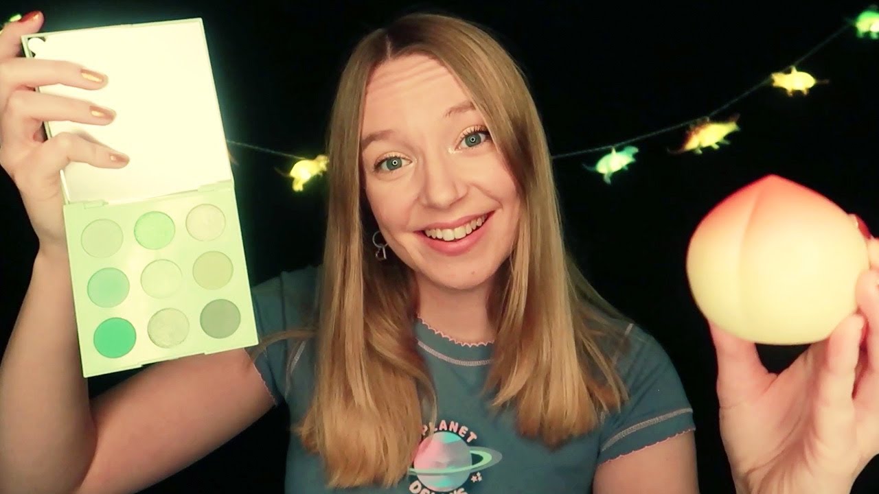 ASMR Doing Your Makeup (Unintelligible Whispers)