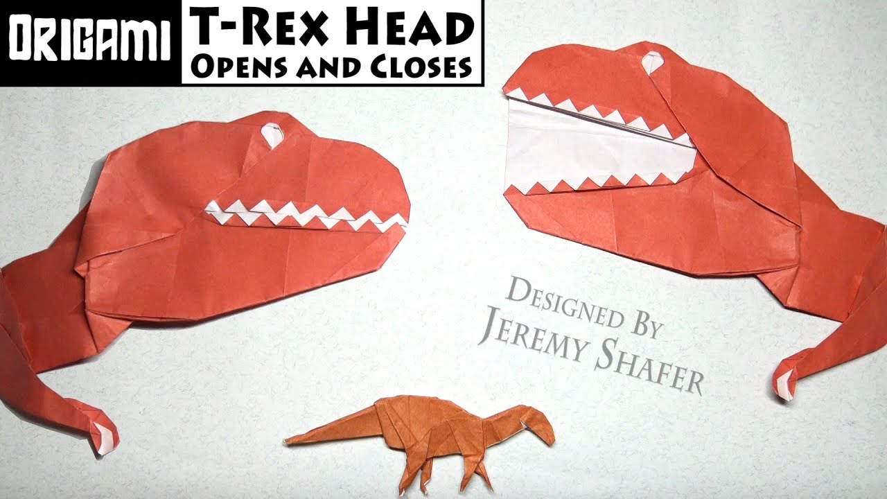 T-rex Head that Opens and Closes 🦖 Pure Origami