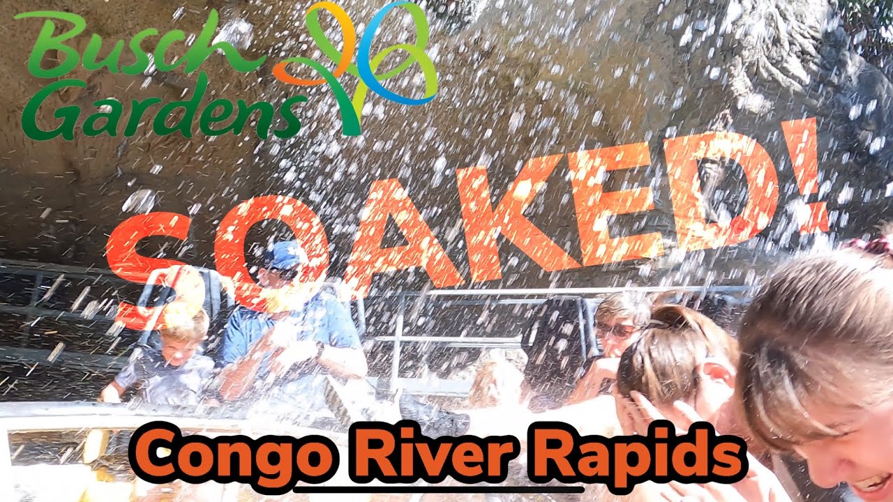 Congo river rapids Busch gardens Tampa getting soaked pov