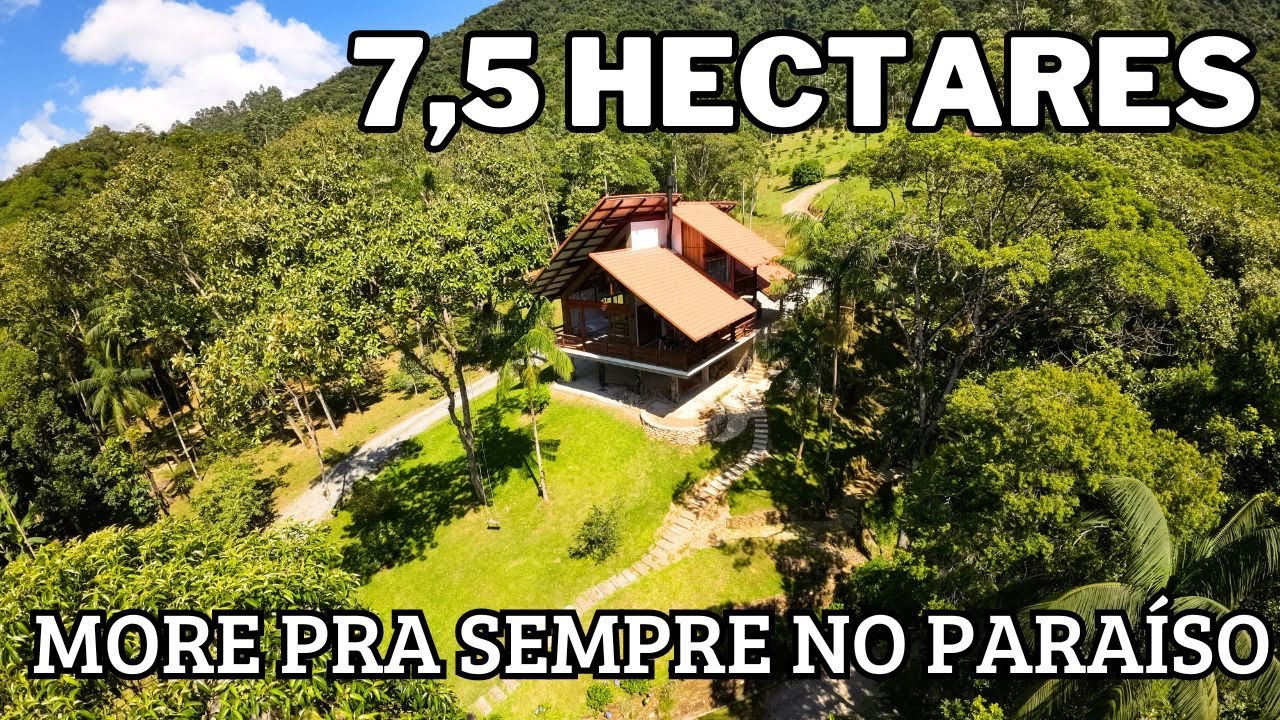 SÍTIO A VENDA EM SANTA CATARINA CASA ALTO PADRÃO NASCENTE PRIVACIDADE 7,5 HECTARES R$ 2.250.000