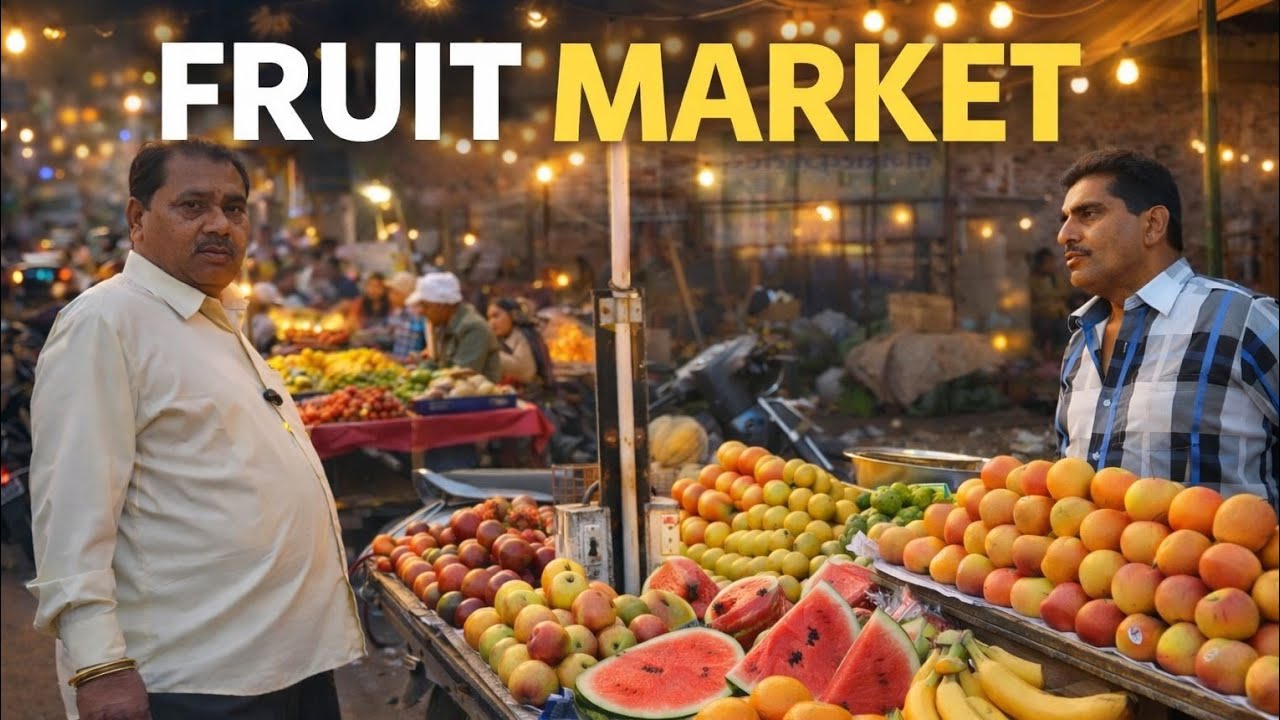 Real Life Indian Fruit Market | Evening Bazaar Scenes 🍎🍊 Itarsi market 