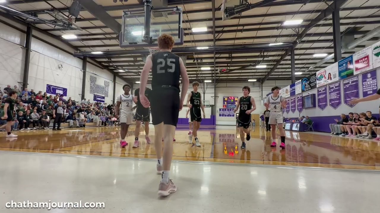 3rd quarter Chatham Charter vs Woods Charter boys basketball playoff game - 2.28.26