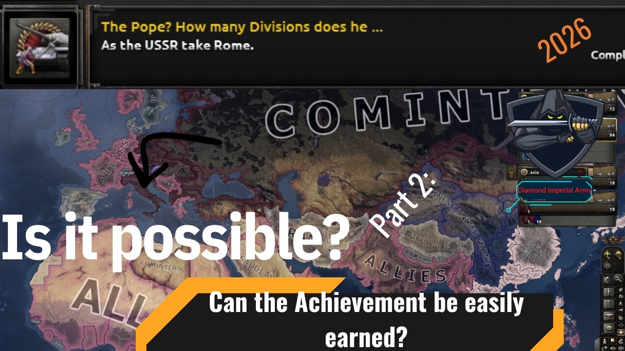 Is it easy  to obtain The pope How many Divisions Does He have in 2026 Part 2 |Hearts of Iron4(Hoi4)