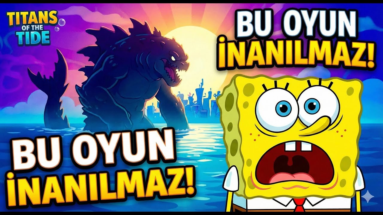 BU OYUN İNANILMAZ! Sünger Bob DEV Canavarlara Karşı! (Titans of the Tide)